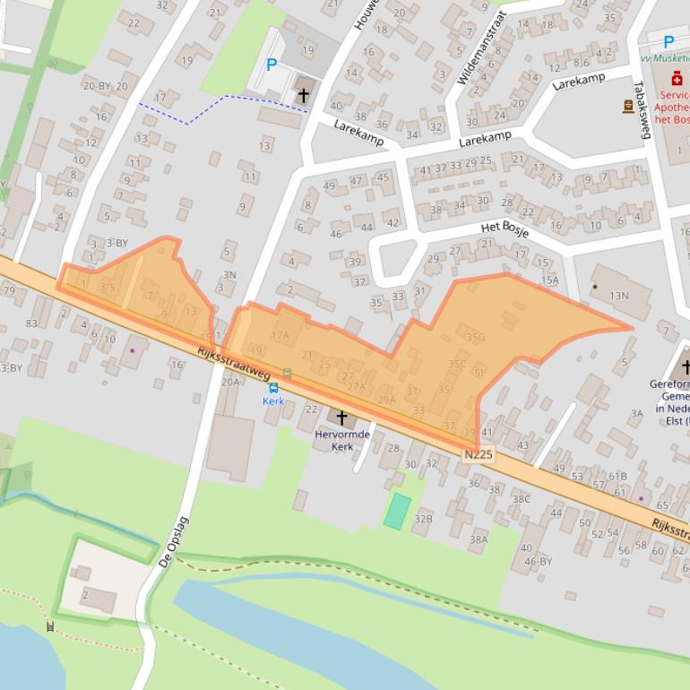 Kaart van postcodegebied 3921AA.