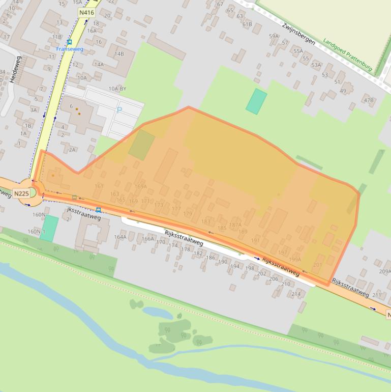 Kaart van postcodegebied 3921AE.