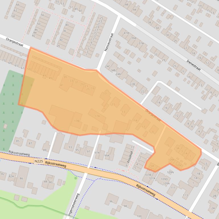 Kaart van postcodegebied 3921BA.