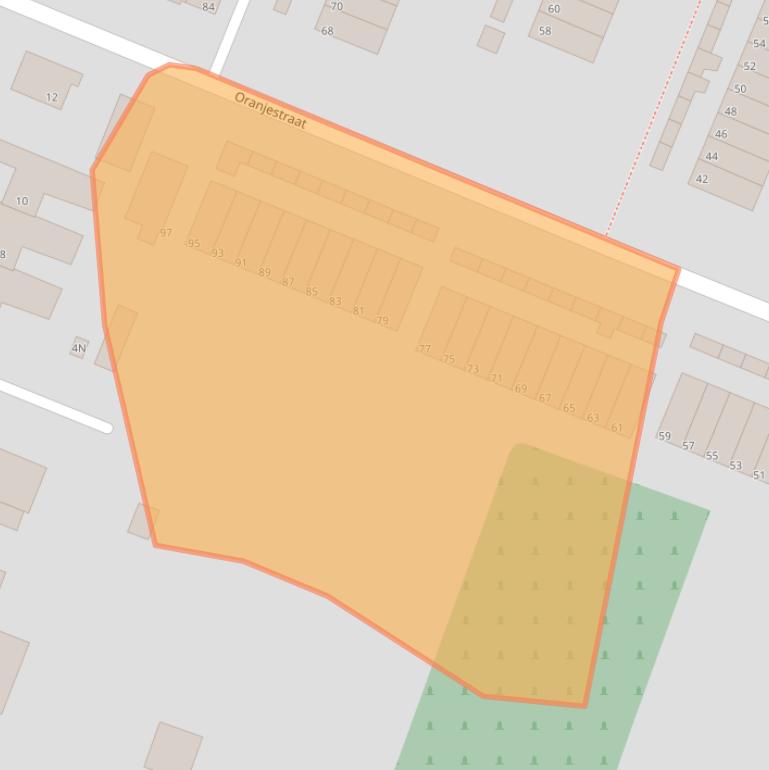 Kaart van postcodegebied 3921BB.