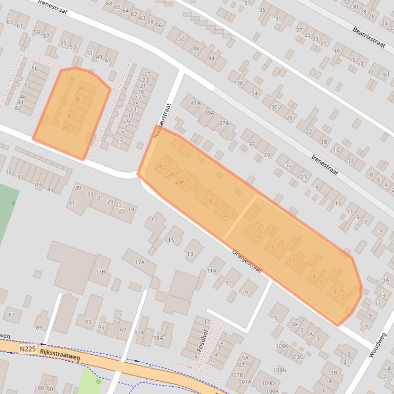 Kaart van postcodegebied 3921BC.