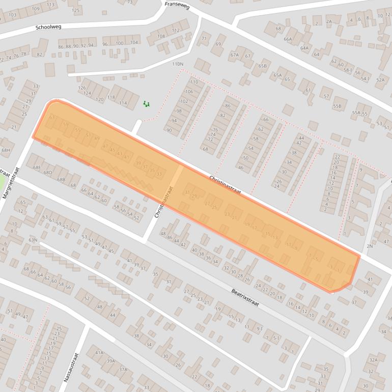 Kaart van postcodegebied 3921BS.