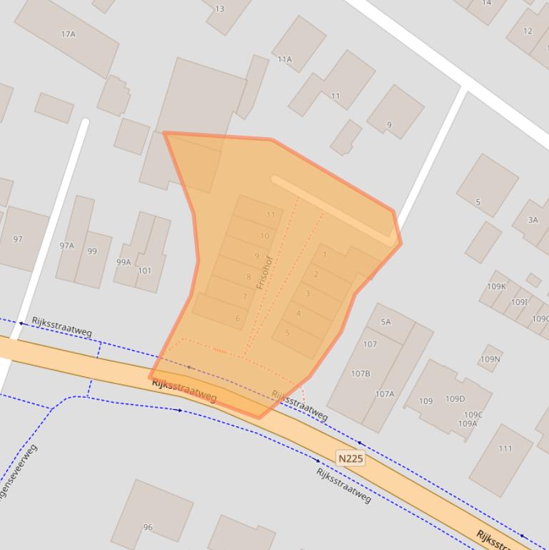 Kaart van postcodegebied 3921BX.