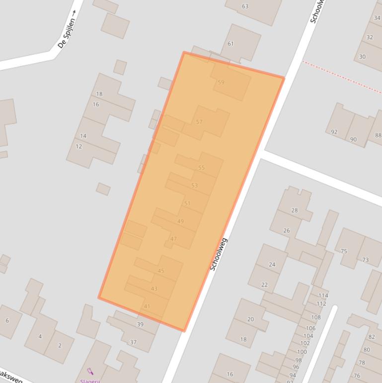 Kaart van postcodegebied 3921CB.