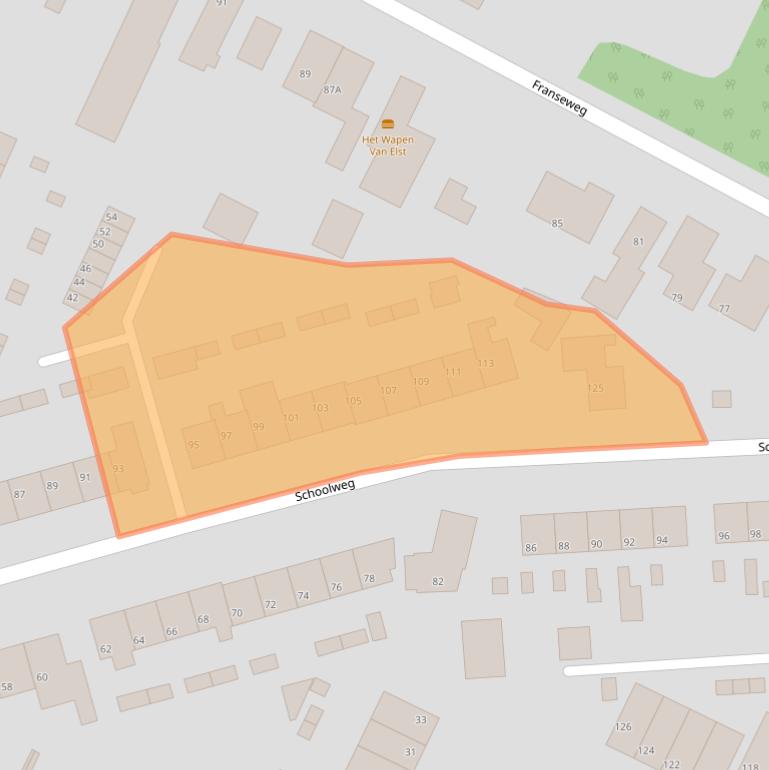 Kaart van postcodegebied 3921CD.