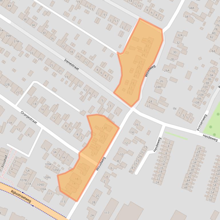 Kaart van postcodegebied 3921CN.