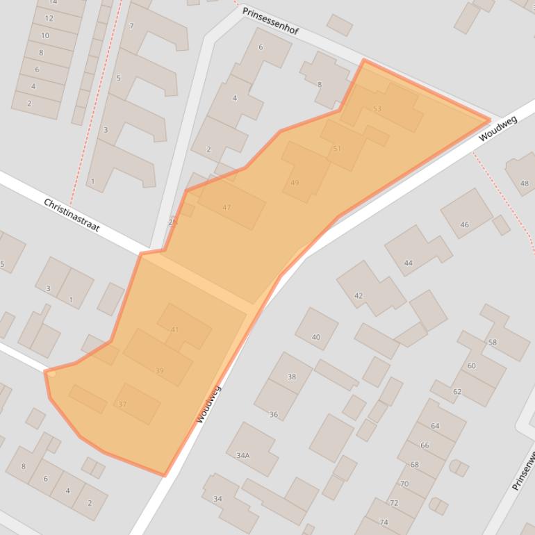 Kaart van postcodegebied 3921CP.