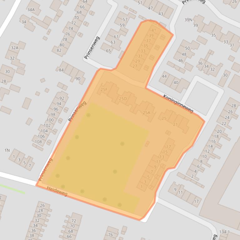 Kaart van postcodegebied 3921CT.