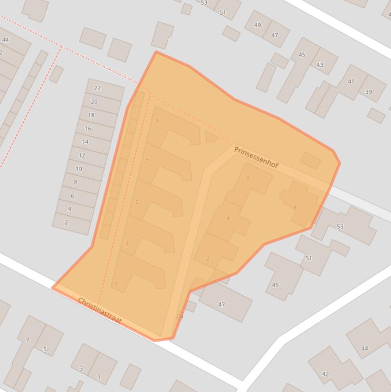 Kaart van postcodegebied 3921CW.