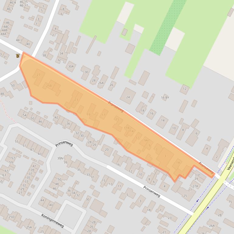 Kaart van postcodegebied 3921DD.