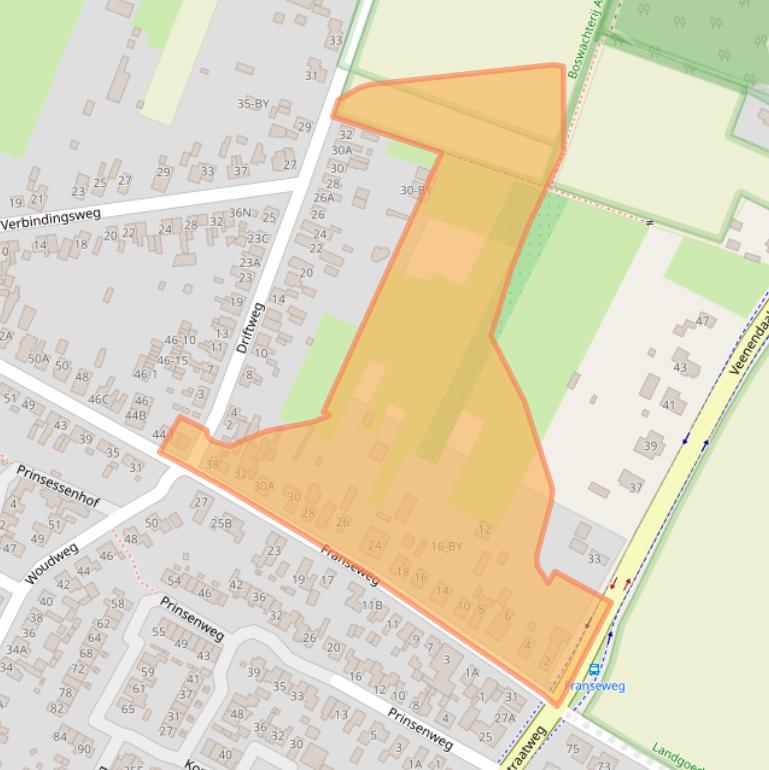 Kaart van postcodegebied 3921DH.