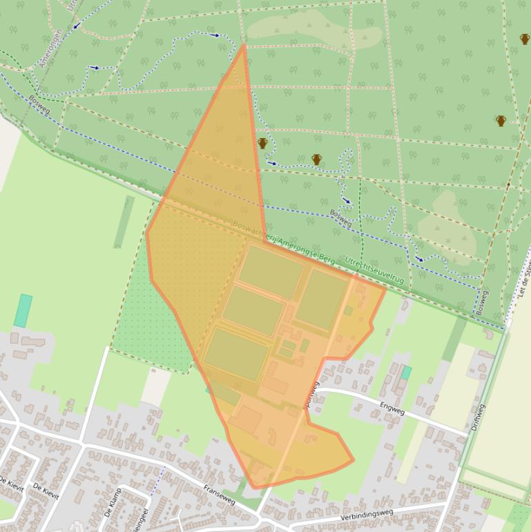 Kaart van postcodegebied 3921DP.