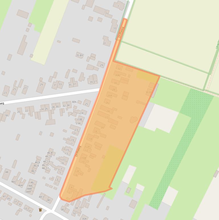 Kaart van postcodegebied 3921DS.