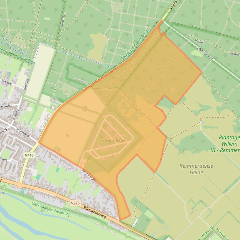 Kaart van postcodegebied 3921DX.