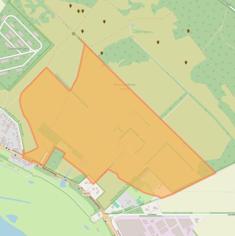 Kaart van postcodegebied 3921DZ.