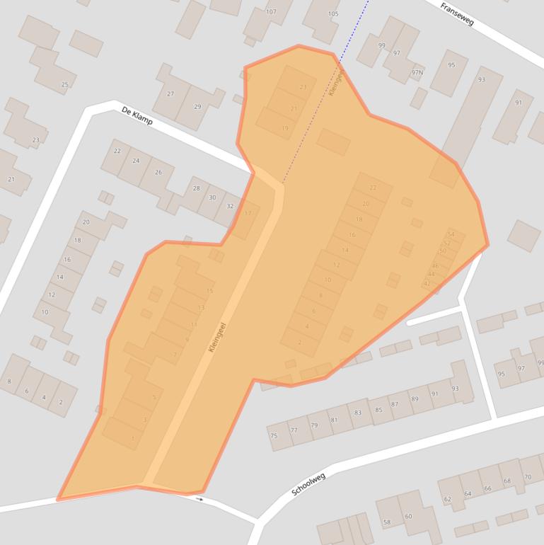 Kaart van postcodegebied 3921EM.