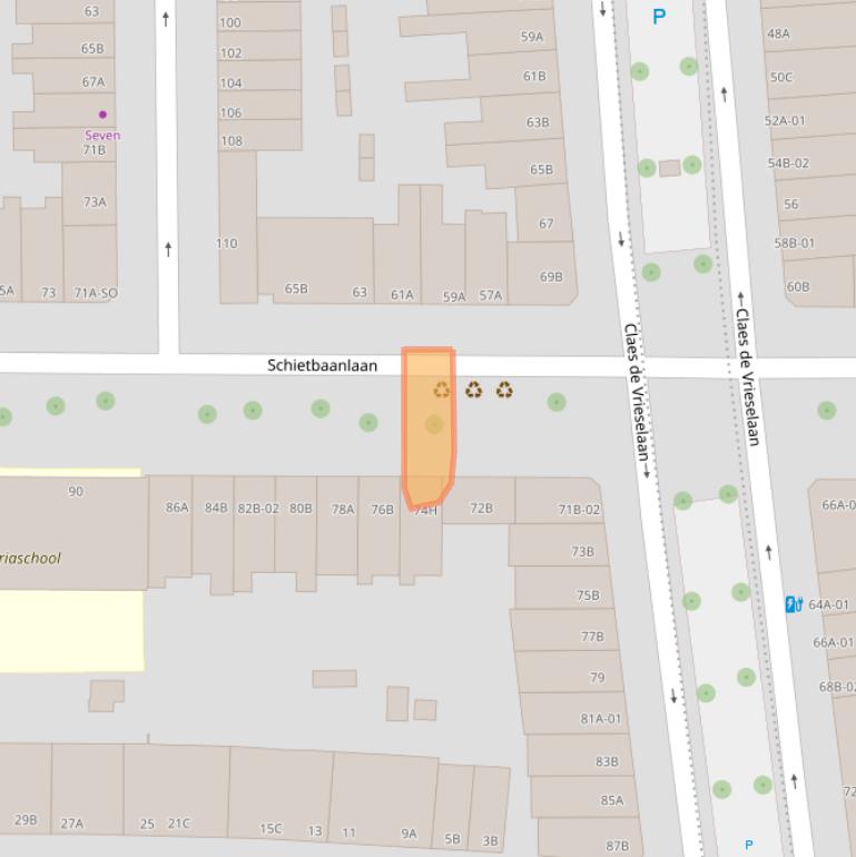 Kaart van postcodegebied 3921LM.