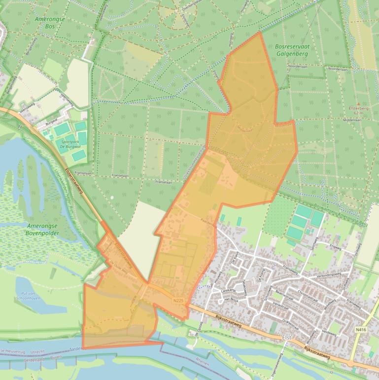 Kaart van postcodegebied 3922.