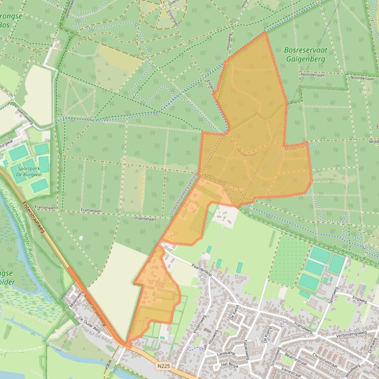 Kaart van postcodegebied 3922GK.