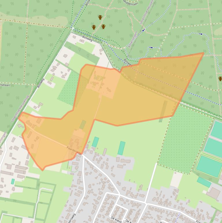 Kaart van postcodegebied 3922GL.