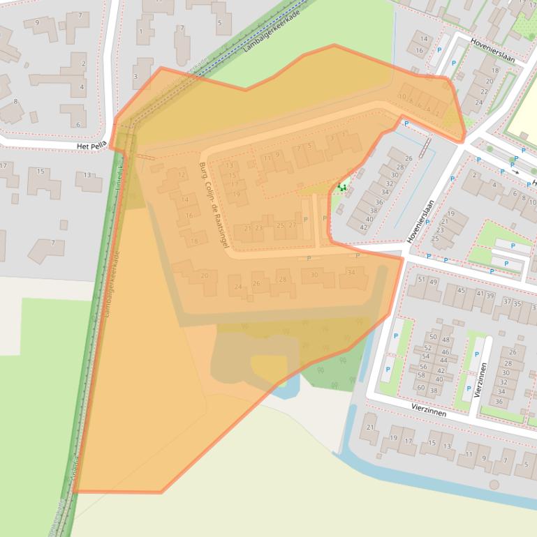 Kaart van postcodegebied 3925AB.