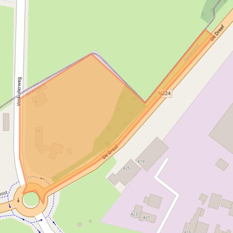 Kaart van postcodegebied 3925BC.