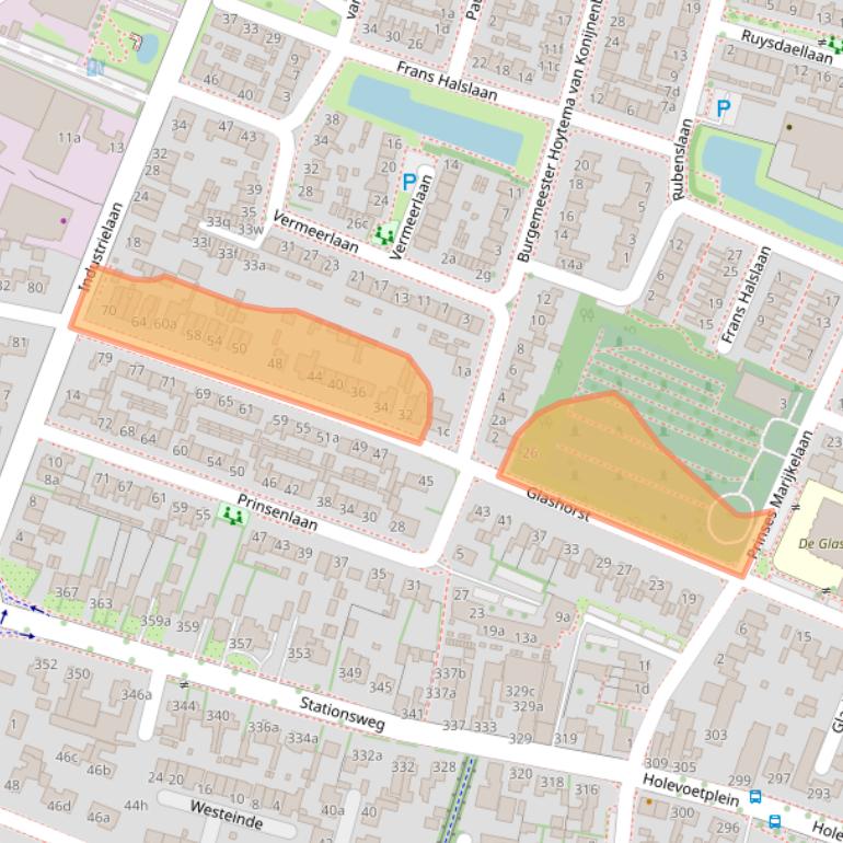 Kaart van postcodegebied 3925BT.