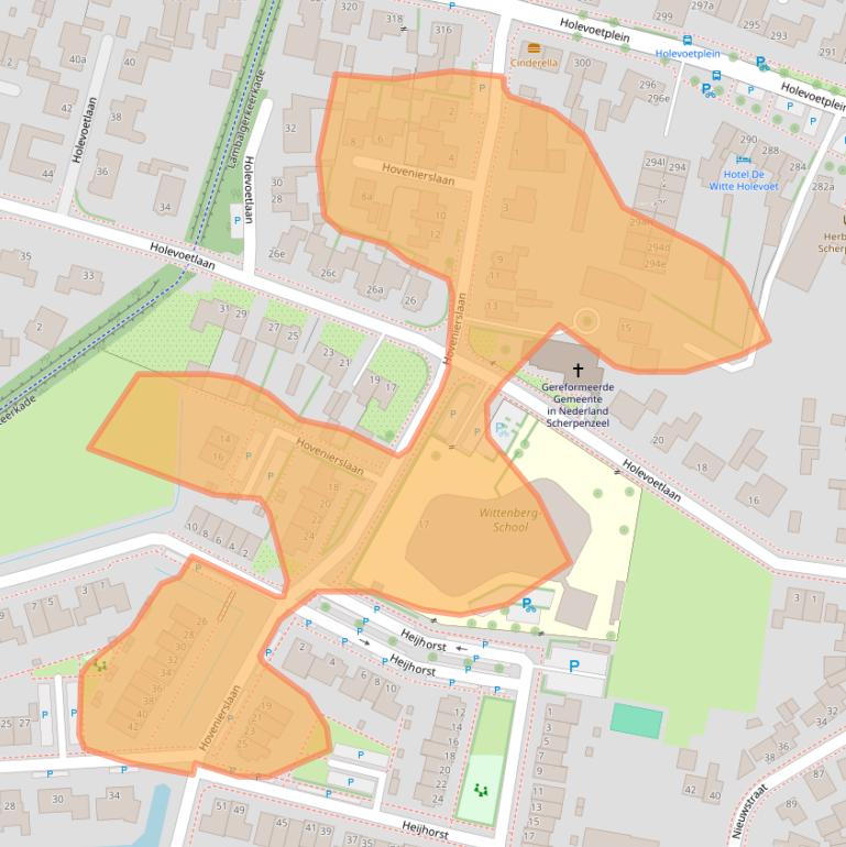 Kaart van postcodegebied 3925BW.