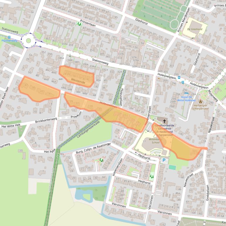 Kaart van postcodegebied 3925BX.