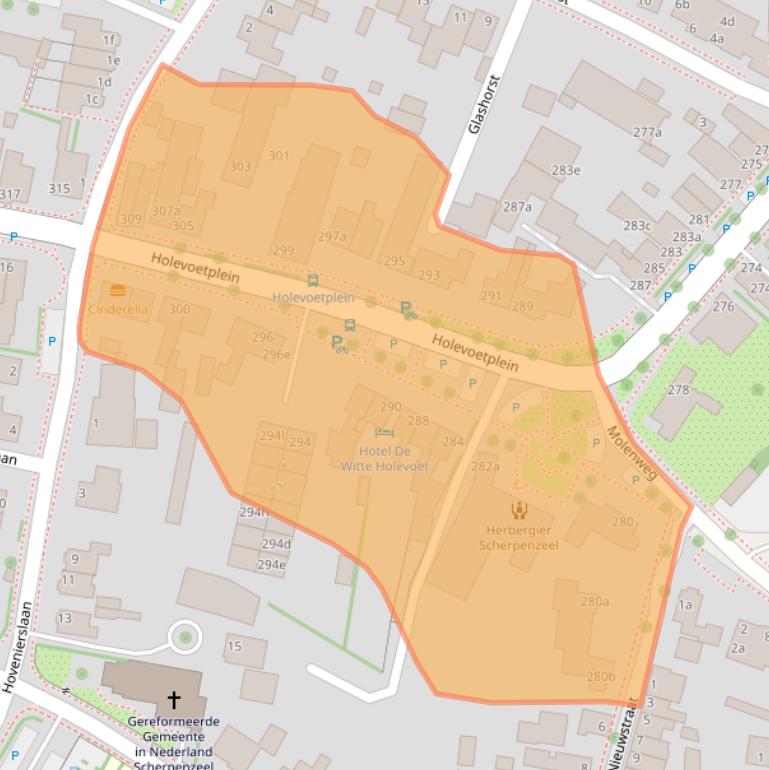 Kaart van postcodegebied 3925CA.