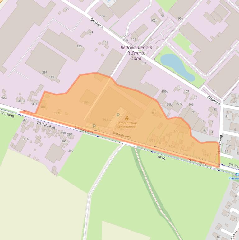 Kaart van postcodegebied 3925CC.