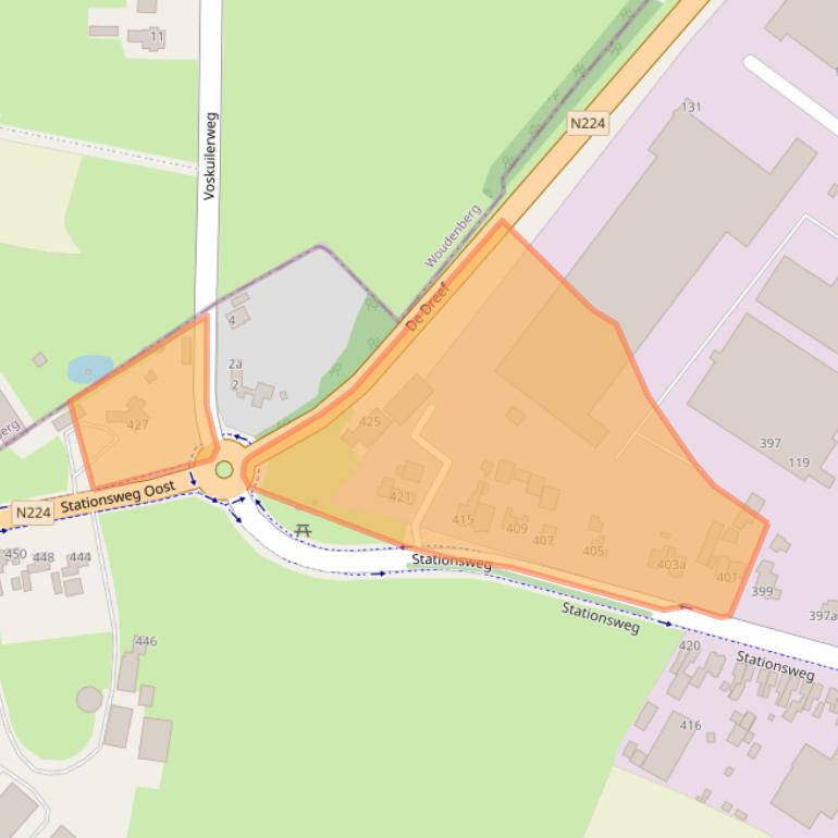 Kaart van postcodegebied 3925CD.