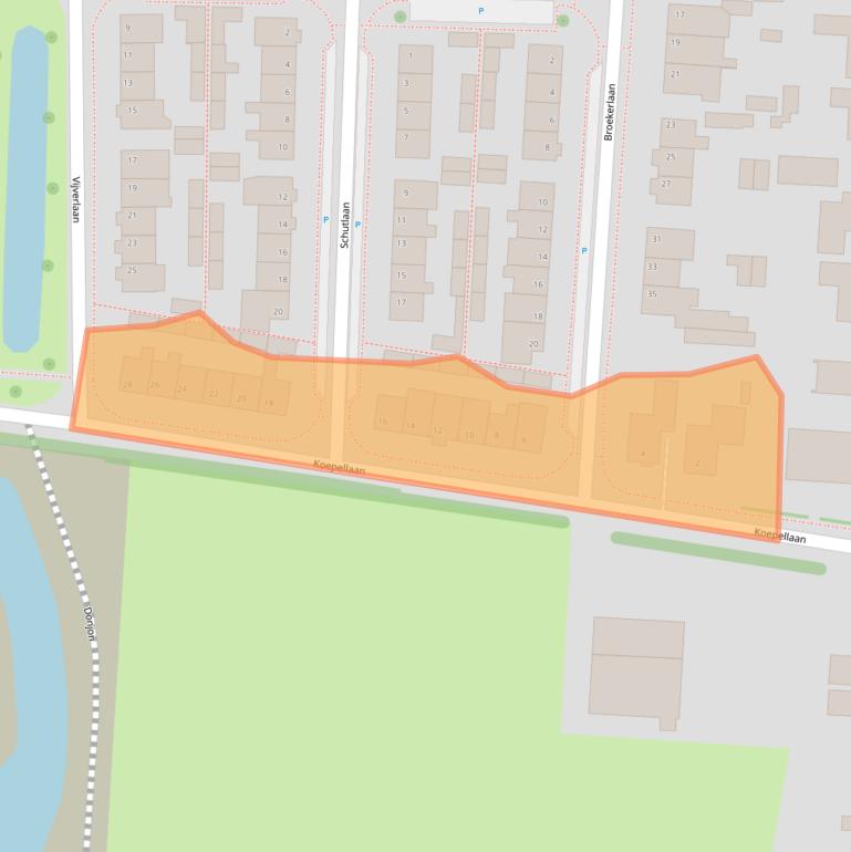 Kaart van postcodegebied 3925EA.