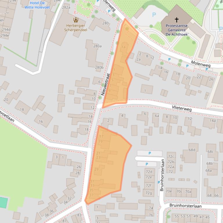 Kaart van postcodegebied 3925ED.