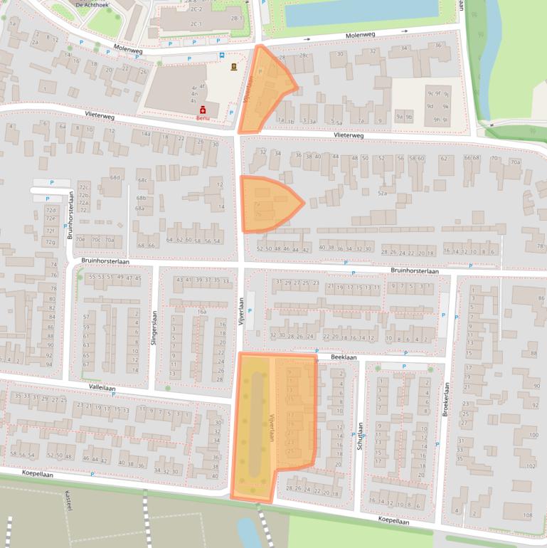 Kaart van postcodegebied 3925EL.