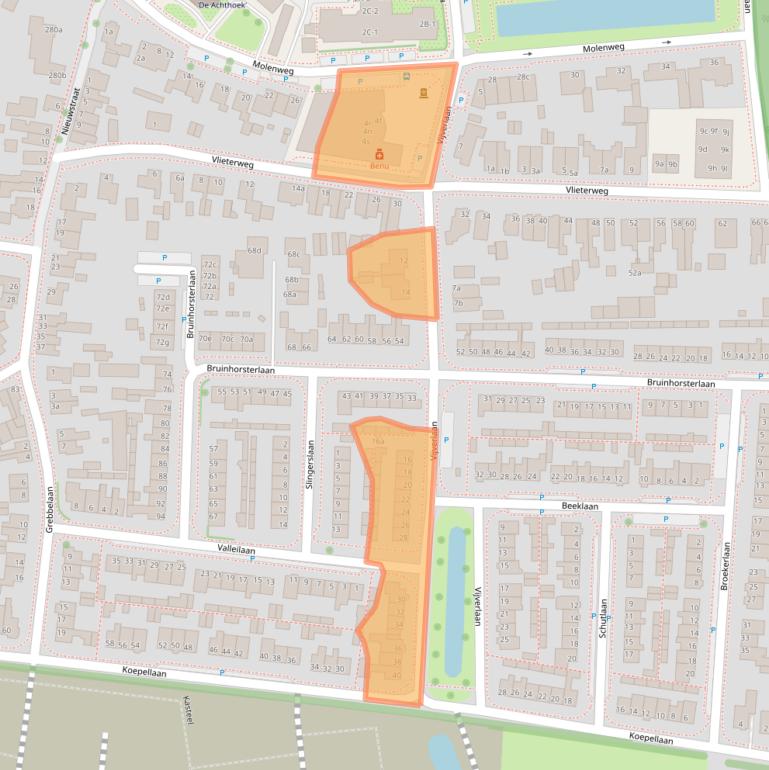 Kaart van postcodegebied 3925EM.