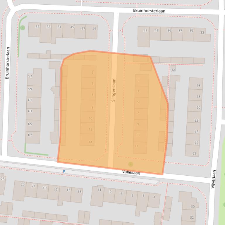 Kaart van postcodegebied 3925EP.
