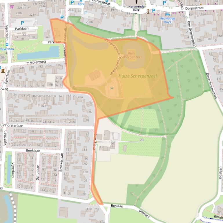 Kaart van postcodegebied 3925GG.