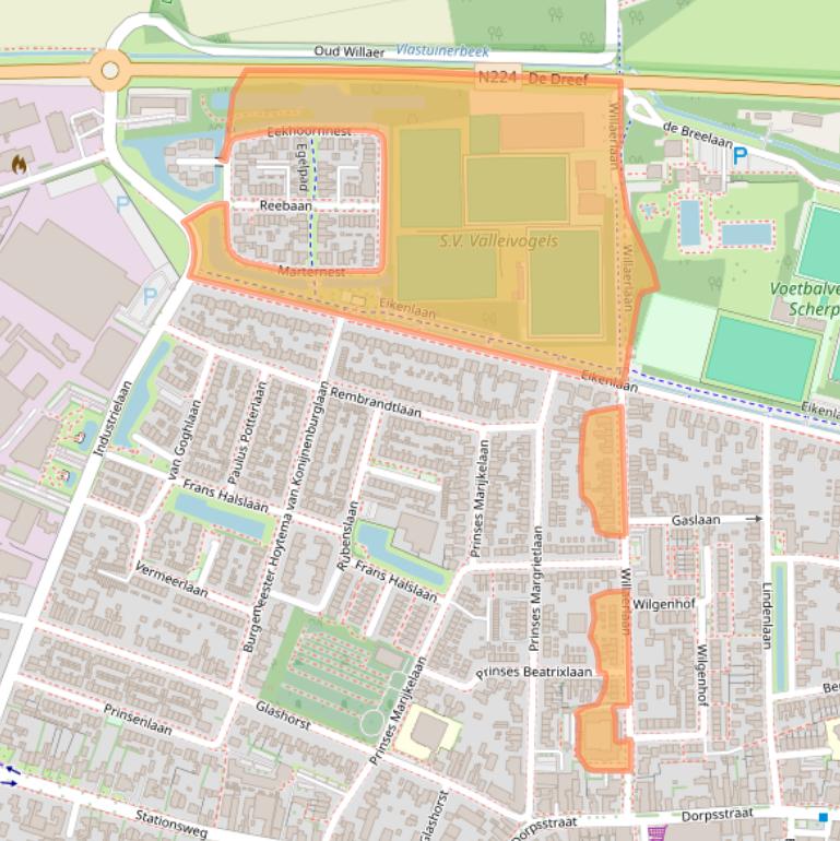 Kaart van postcodegebied 3925HM.