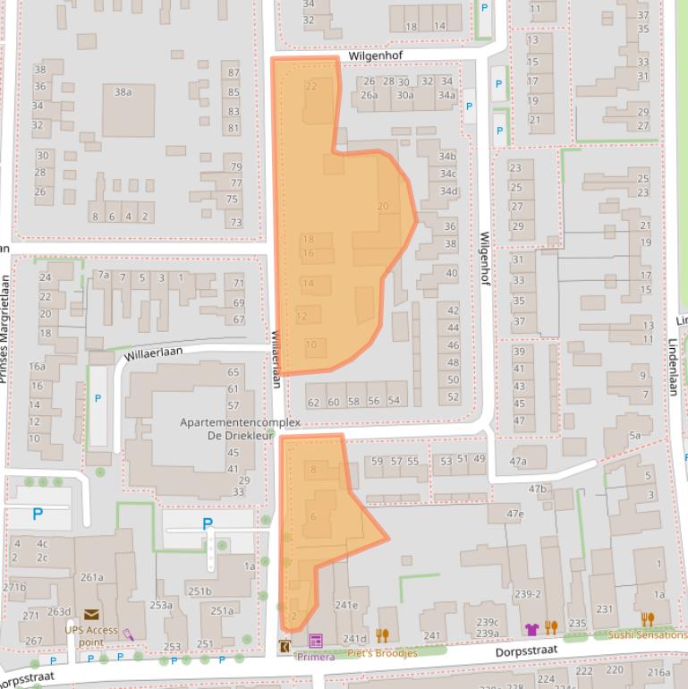 Kaart van postcodegebied 3925HN.