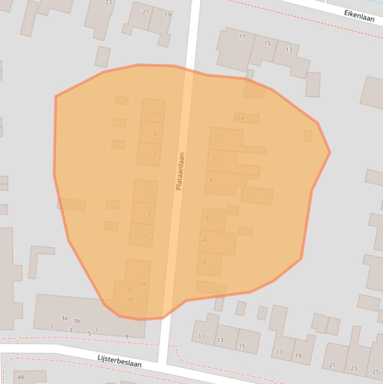 Kaart van postcodegebied 3925JE.