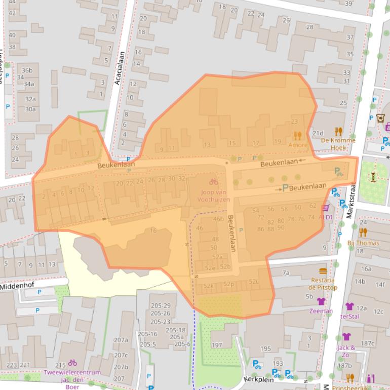 Kaart van postcodegebied 3925JL.