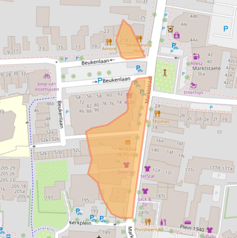 Kaart van postcodegebied 3925JN.