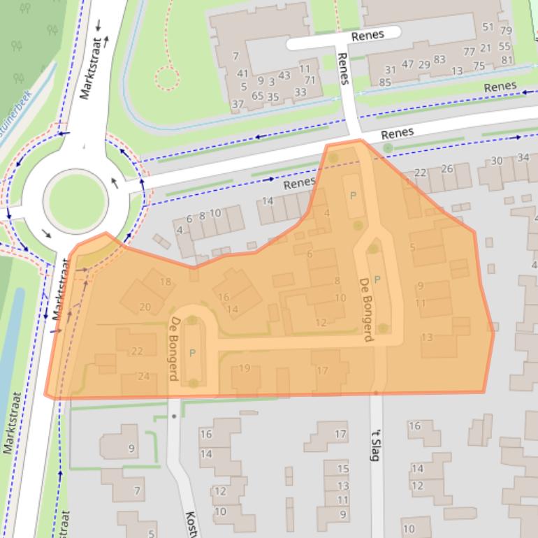 Kaart van postcodegebied 3925JT.