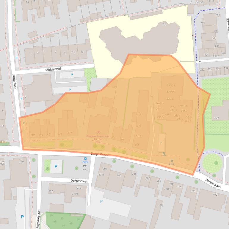 Kaart van postcodegebied 3925KB.