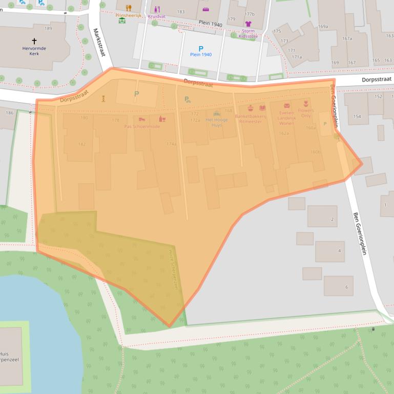 Kaart van postcodegebied 3925KG.