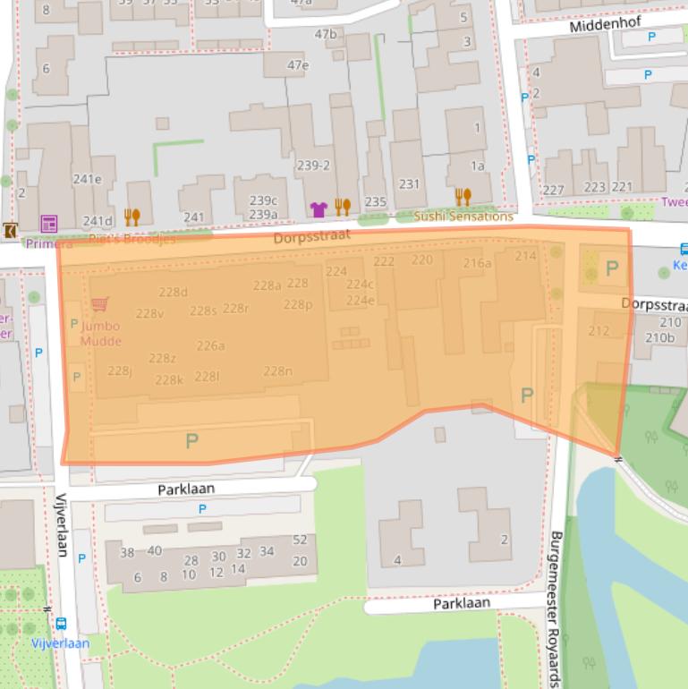 Kaart van postcodegebied 3925KJ.