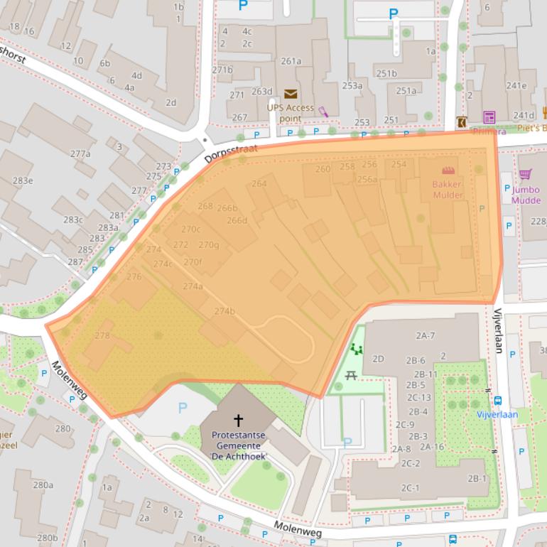 Kaart van postcodegebied 3925KK.