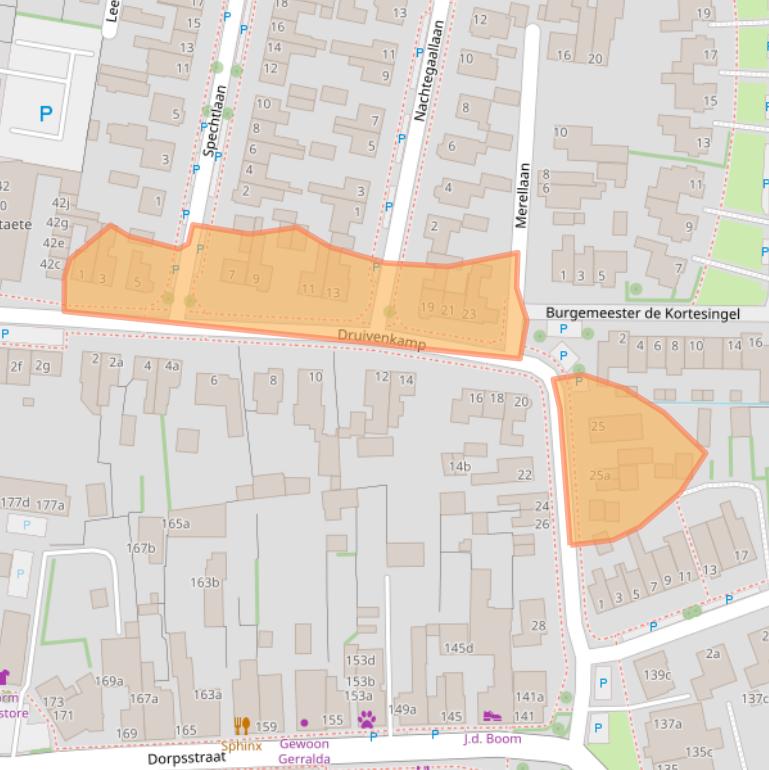 Kaart van postcodegebied 3925KP.