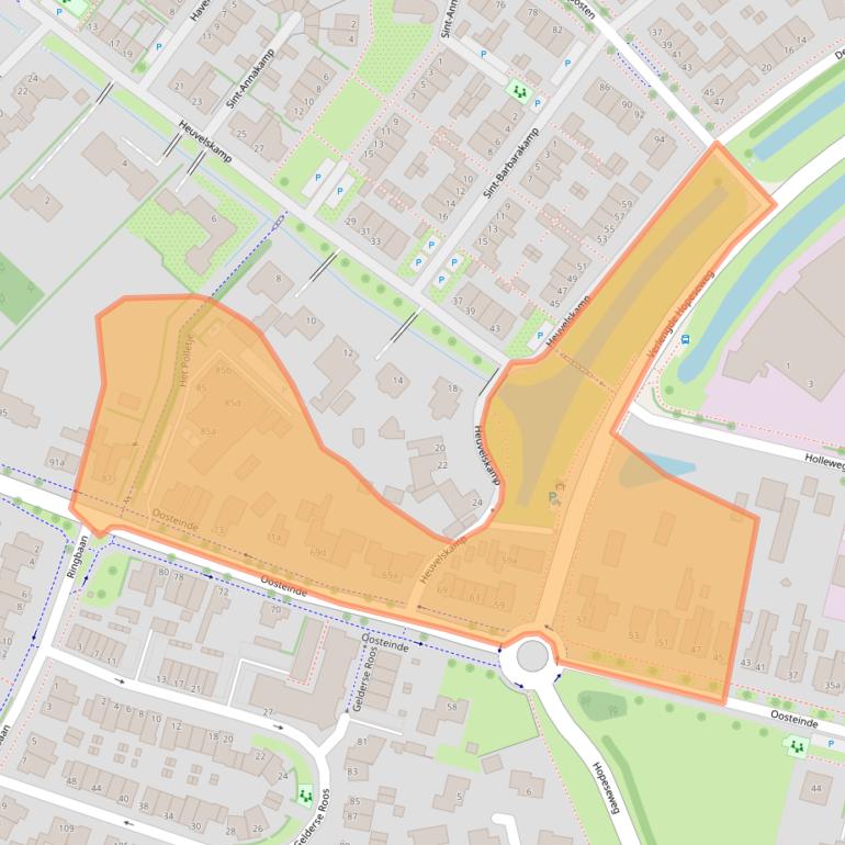 Kaart van postcodegebied 3925LB.